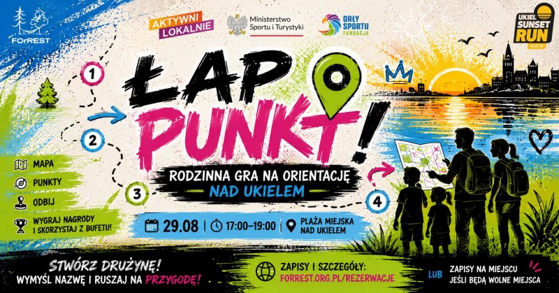 Rodzinna gra na orientację nad Ukielem ŁAP PUNKT!
